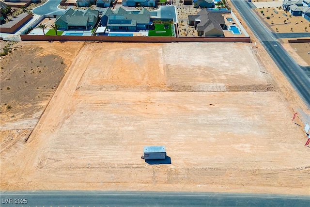 bird's eye view with a residential view