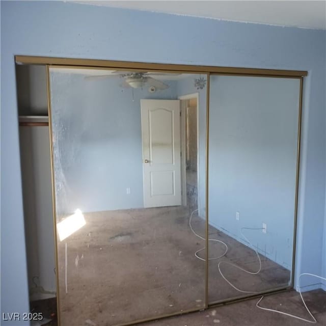 unfurnished bedroom with a closet