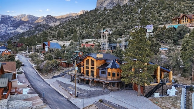 exterior space with a mountain view