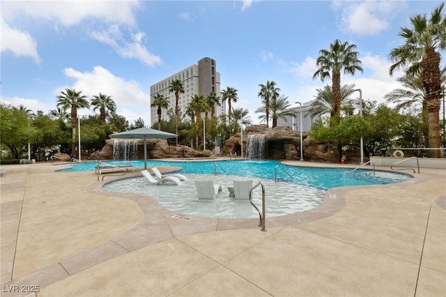 pool featuring a patio