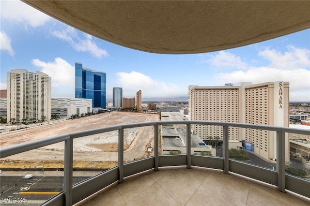 balcony with a city view