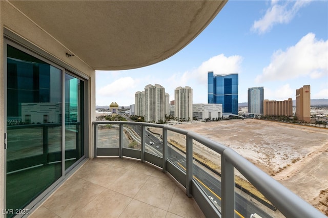 balcony featuring a view of city