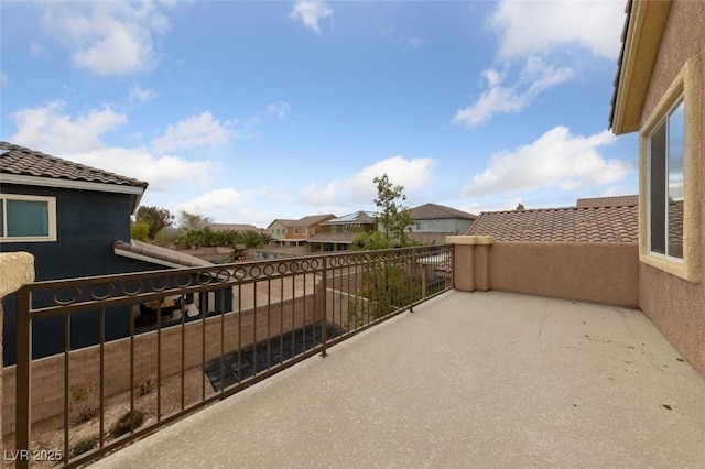 balcony with a residential view