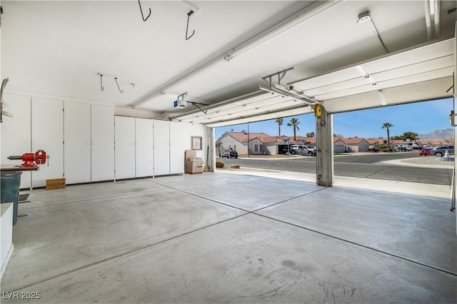 garage featuring a residential view