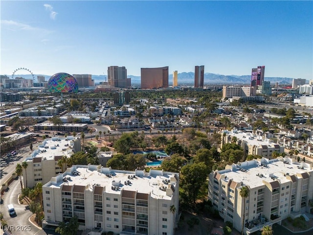 drone / aerial view featuring a view of city