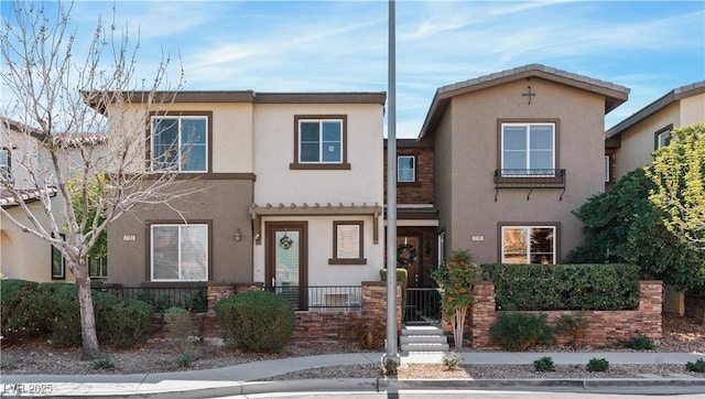 view of front of house with stucco siding