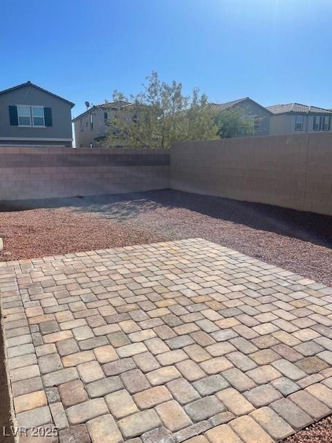 view of patio featuring a fenced backyard