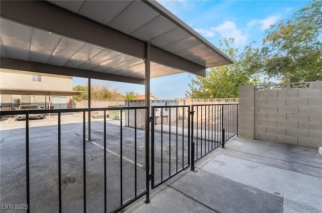 view of patio / terrace with fence