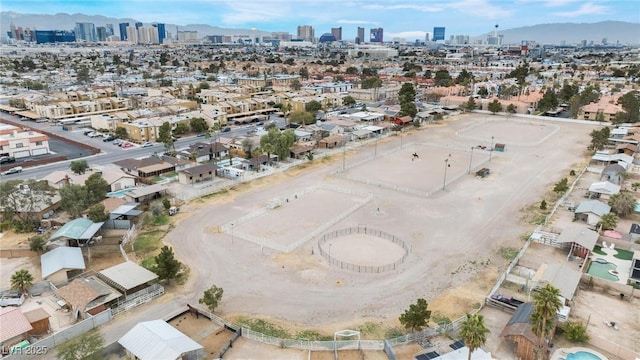 drone / aerial view featuring a view of city