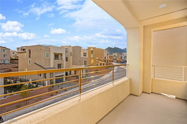 balcony featuring a residential view