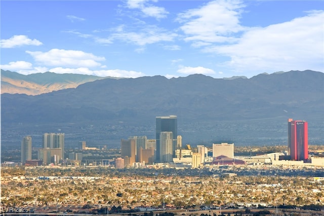 property view of mountains with a view of city