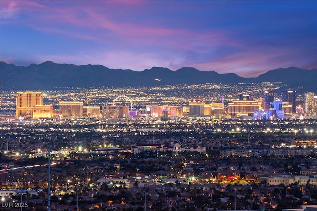 city view with a mountain view