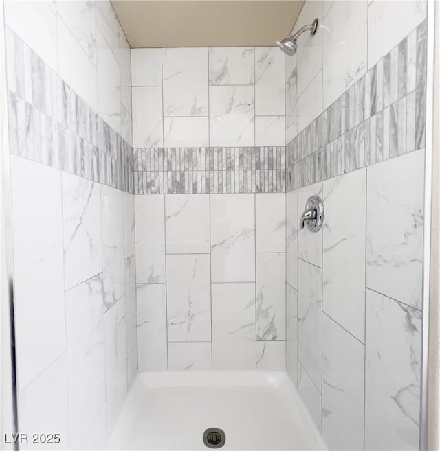 full bath with a shower stall