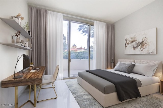 bedroom with access to outside