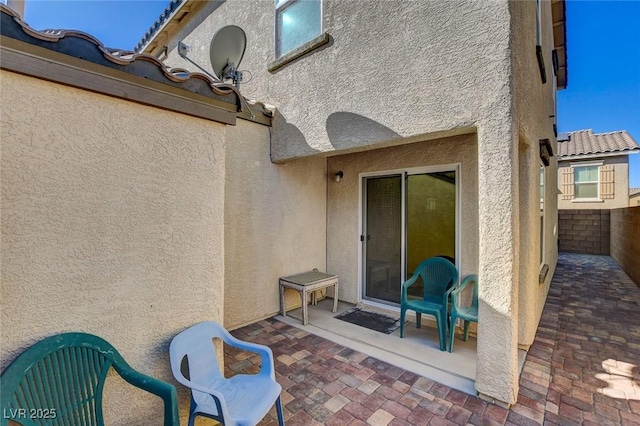 view of patio with fence