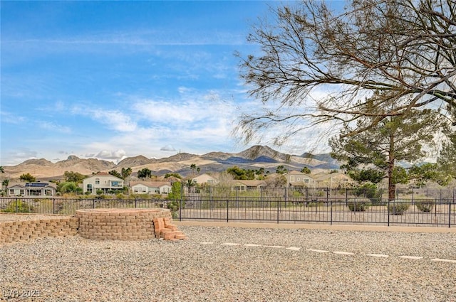 view of mountain feature featuring a residential view