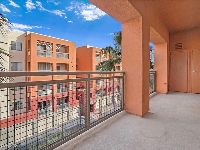 balcony featuring visible vents