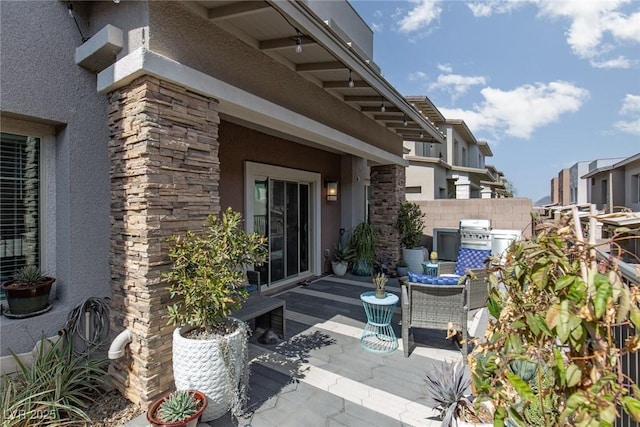 view of patio / terrace with fence