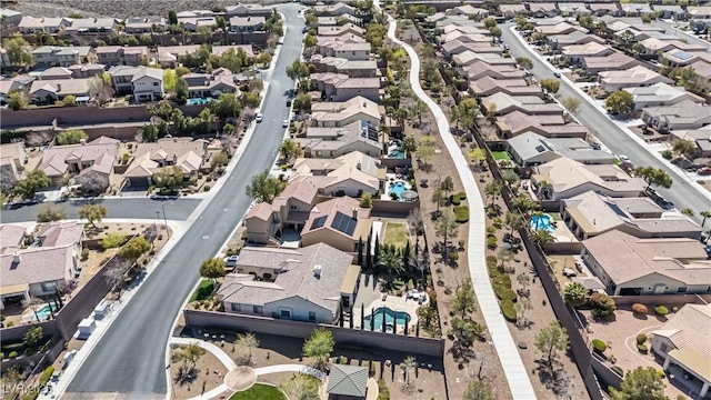 aerial view with a residential view