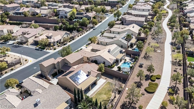 bird's eye view with a residential view