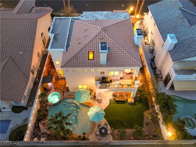 birds eye view of property