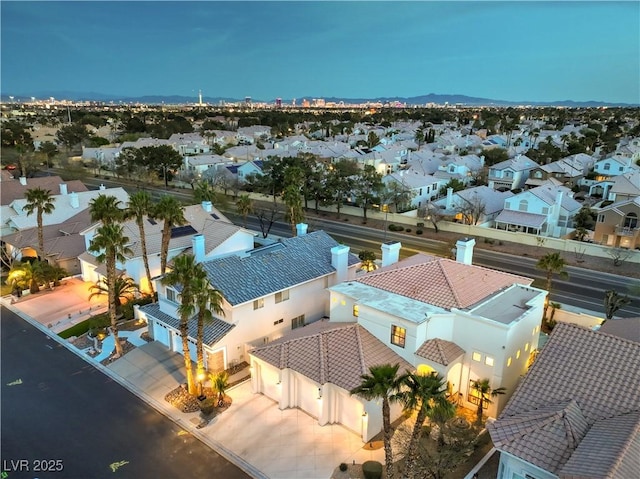 drone / aerial view with a residential view