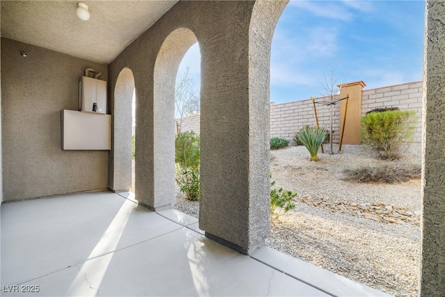 view of patio / terrace with fence