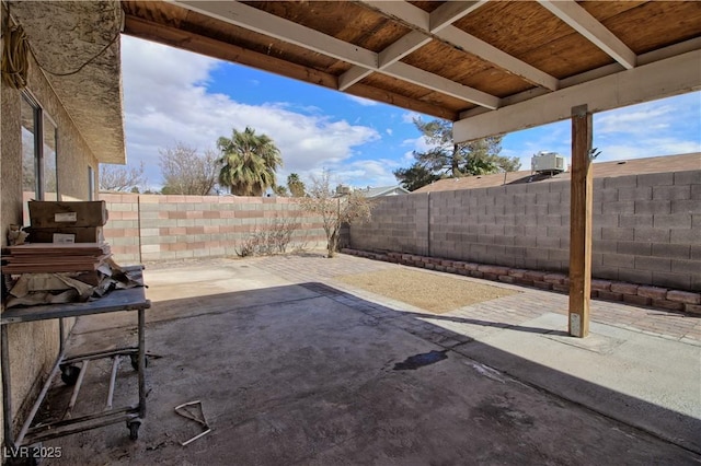 view of patio / terrace featuring a fenced backyard