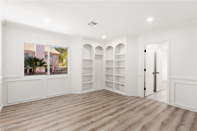 3021 Ocean Port Dr, Las Vegas, NV 89117 - unfurnished room featuring recessed lighting, ornamental molding, and wood finished floors