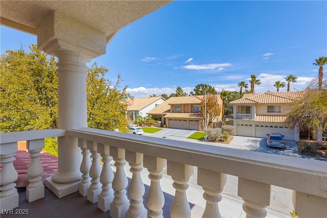 balcony with a residential view