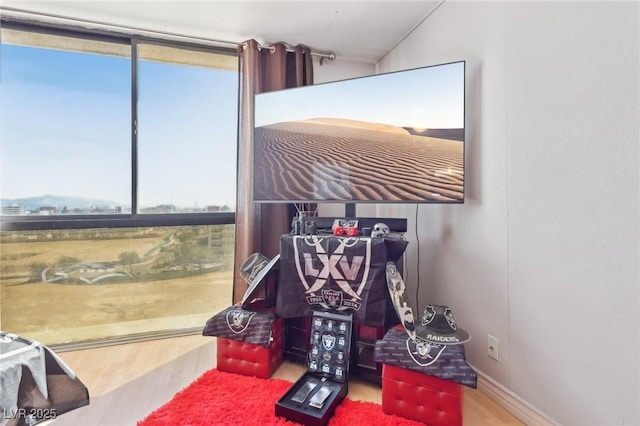 interior space featuring wood finished floors