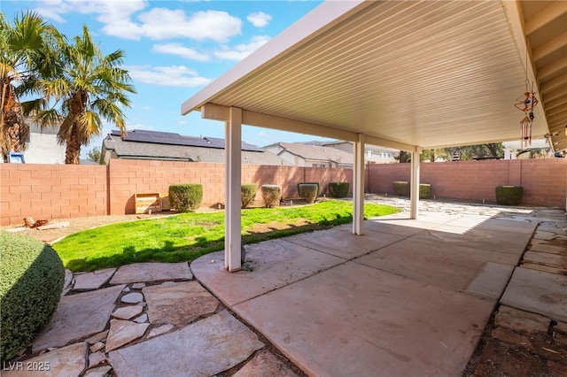 view of patio / terrace with a fenced backyard