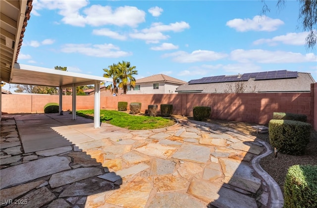 view of patio with a fenced backyard