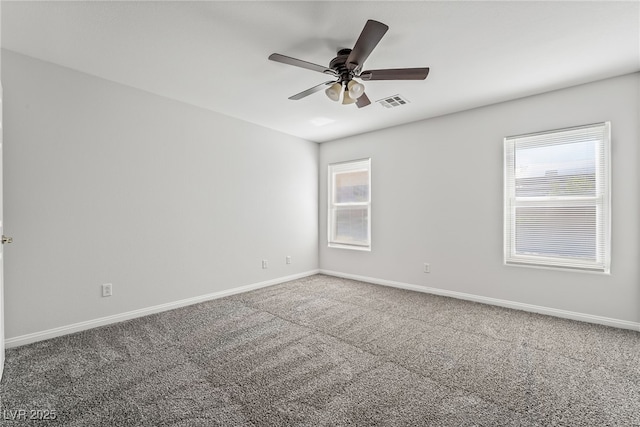 206 Lynbrook St, Henderson, NV 89012 - empty room featuring plenty of natural light, carpet flooring, and ceiling fan