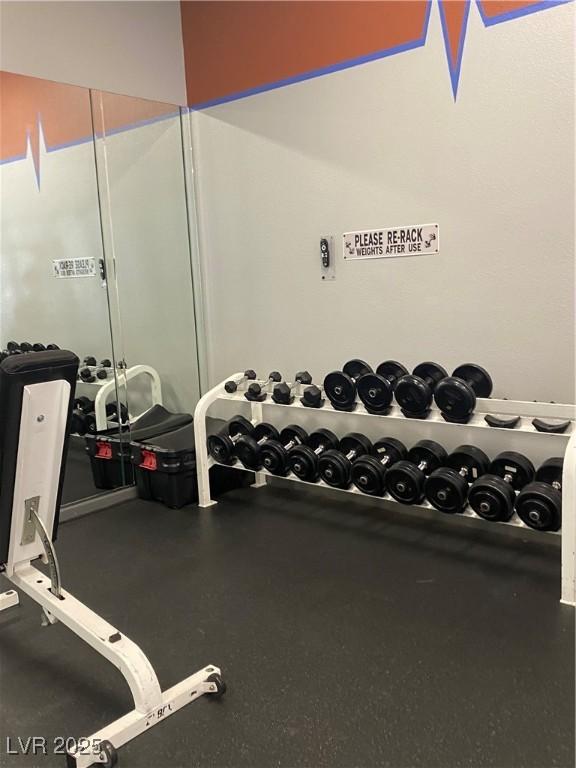 view of workout area