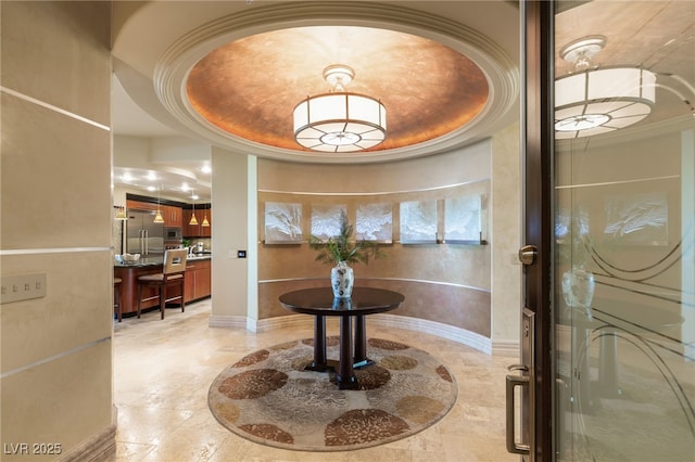 foyer with baseboards