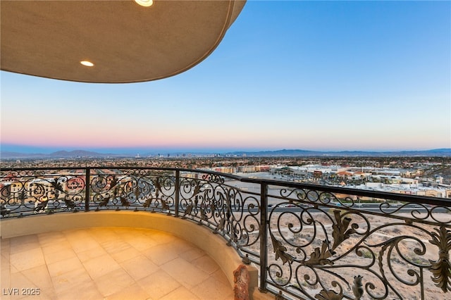 balcony with a view of city