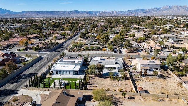 bird's eye view with a mountain view and a residential view