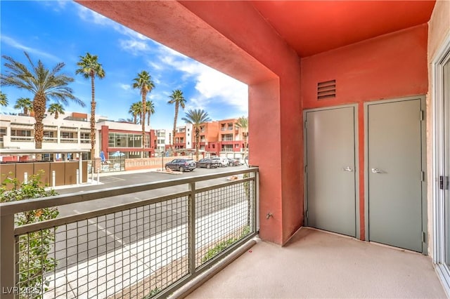 balcony featuring a residential view