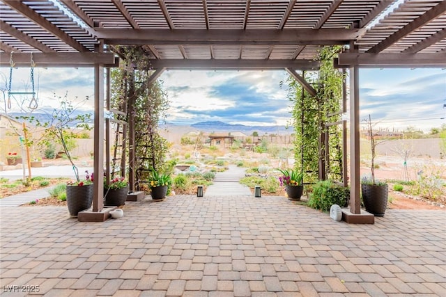 view of patio / terrace with a pergola