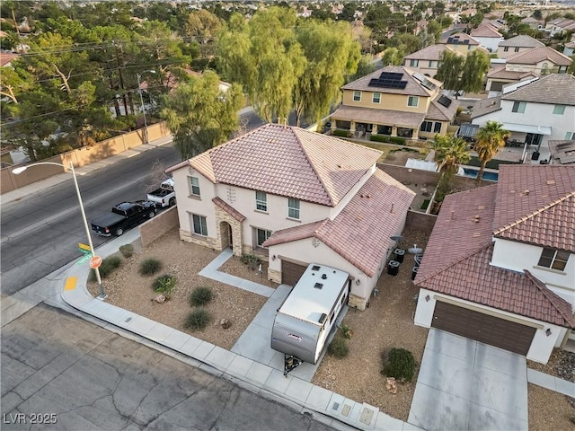 drone / aerial view featuring a residential view