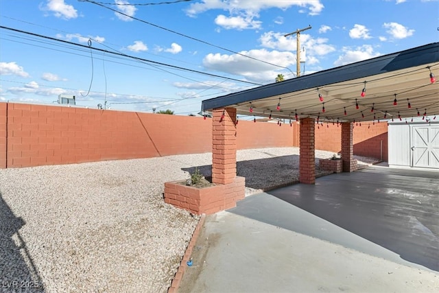 view of patio / terrace featuring a fenced backyard