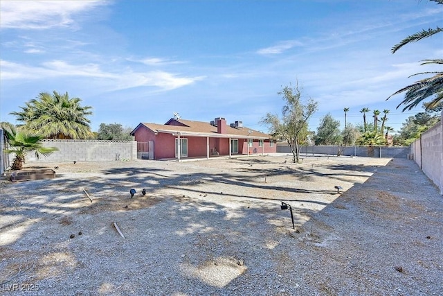 view of fenced backyard