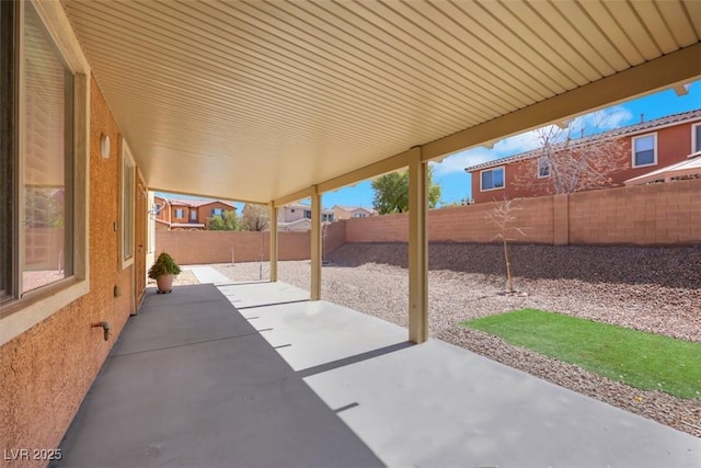 view of patio featuring a fenced backyard