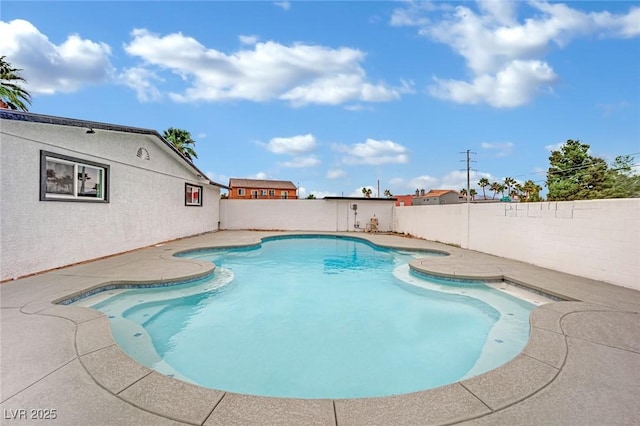 view of pool with a fenced in pool and a fenced backyard