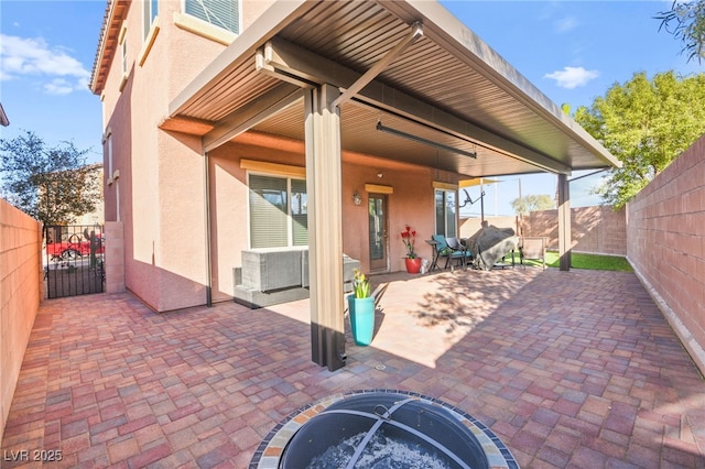 view of patio / terrace with a fenced backyard