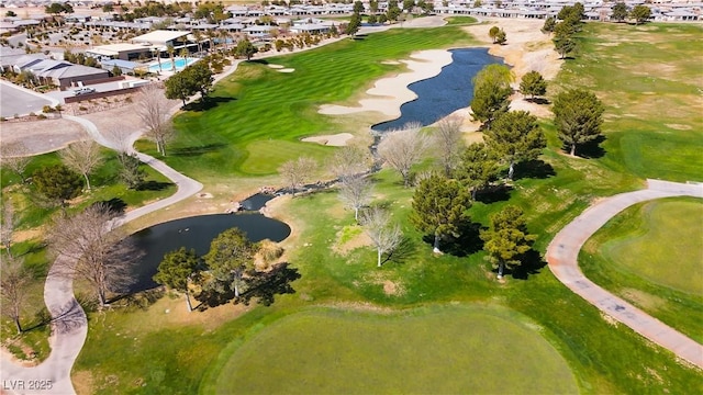bird's eye view featuring golf course view