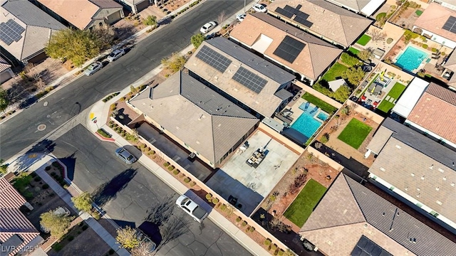 bird's eye view with a residential view