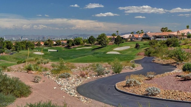 surrounding community with golf course view