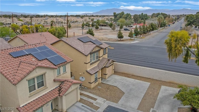 aerial view with a residential view